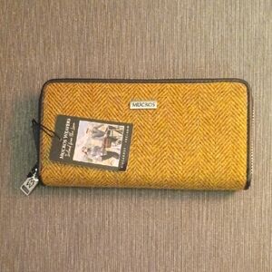 Mucros Weavers Yellow Herringbone Wallet